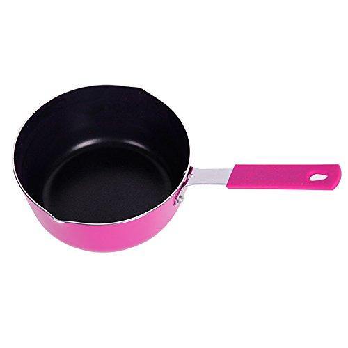 Bosonshop Mini Aluminum Nonstick Butte Warmer Milk Cookware Pot Silicone Handle