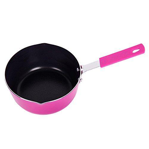 Bosonshop Mini Aluminum Nonstick Butte Warmer Milk Cookware Pot Silicone Handle