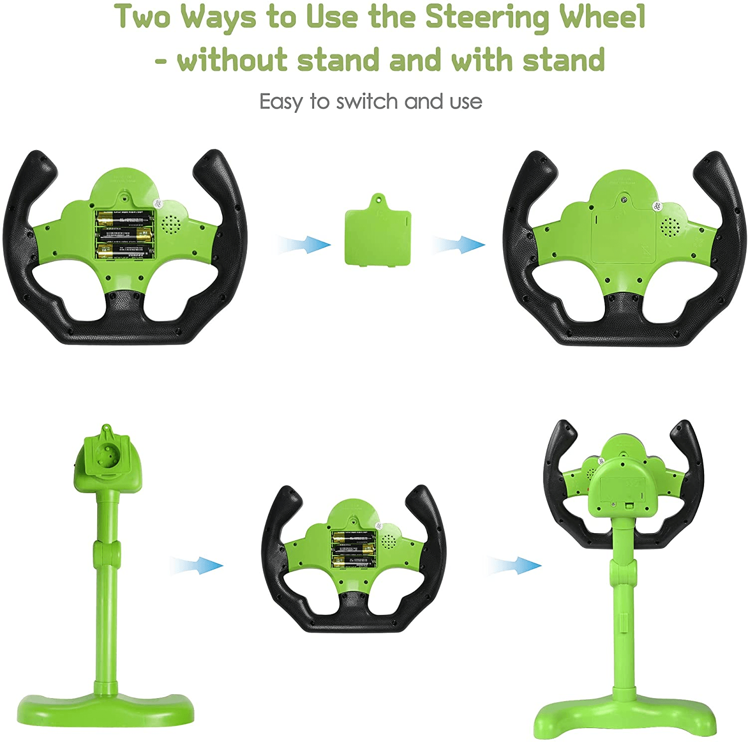 (Out of Stock) Toddlers Steering Wheel Pretend Play Maze Toys Driving Car w/Sounds - Bosonshop