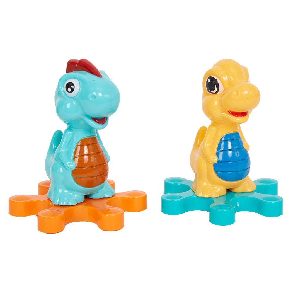 Bosonshop Electric Gear Dinosaur Park Blocks Play Set with Music and Light