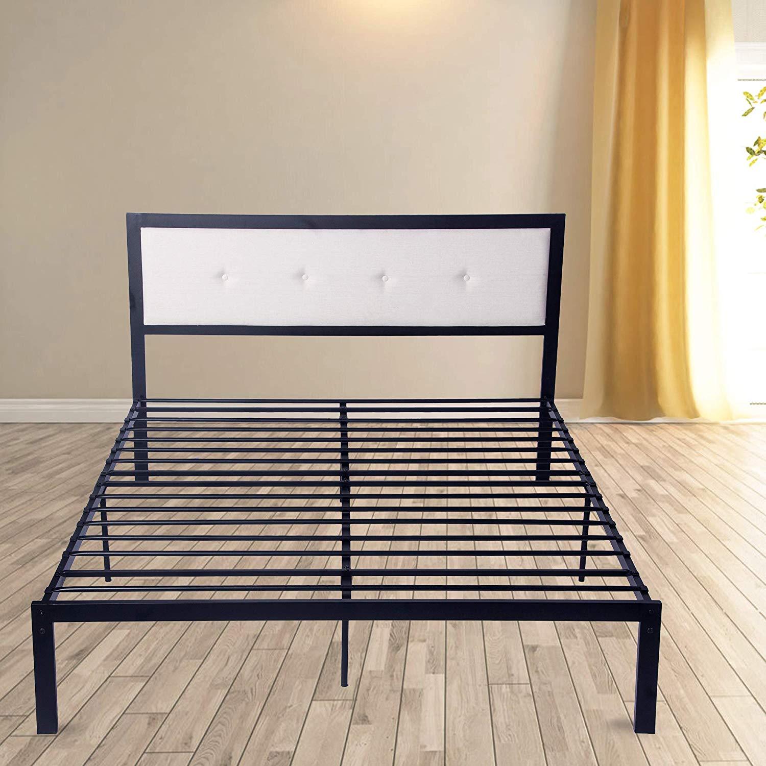 Bosonshop Mordern Full Size Platform Bed with Frame, Black, 14inch