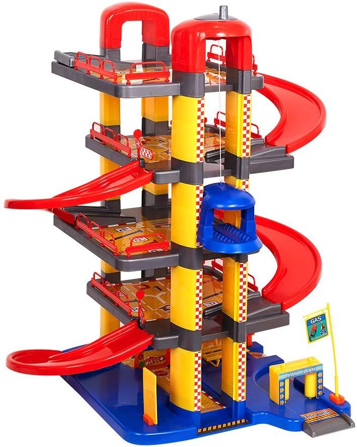 (Out of Stock) Super Parking Garage Playset Includes 6 Cars for Toddlers - Bosonshop