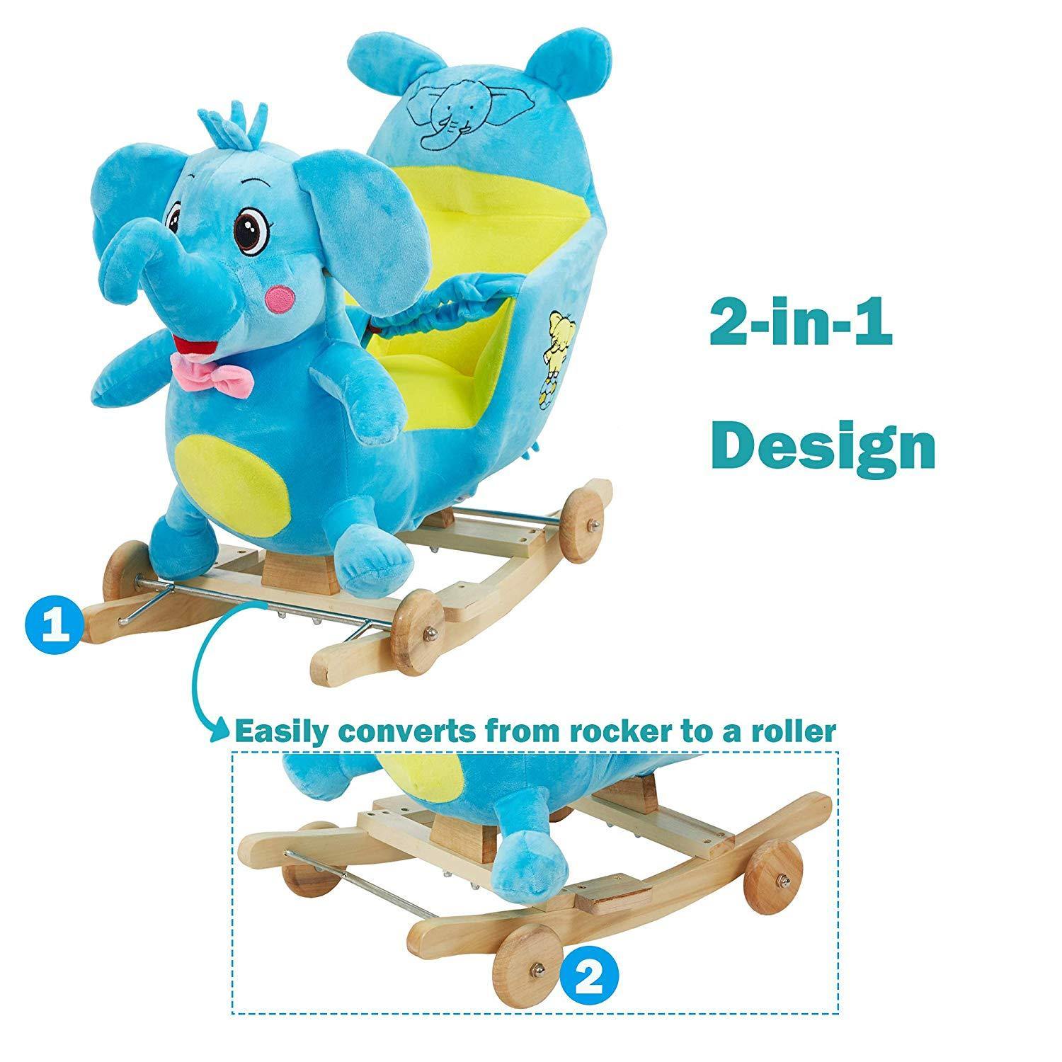 Bosonshop Baby Kids Rocking Horse Toy Child Wooden Plush