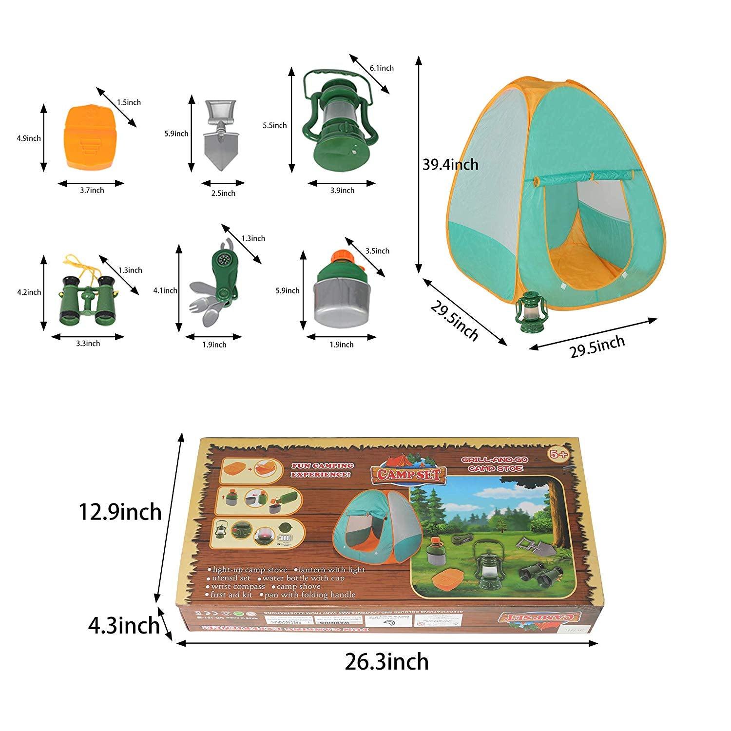 Bosonshop  Kids Camping Set with Tent Camping Gear Tool