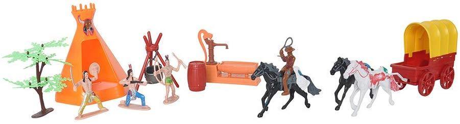 Wild West Cowboy and Indian Pretend Playset Toy - Bosonshop