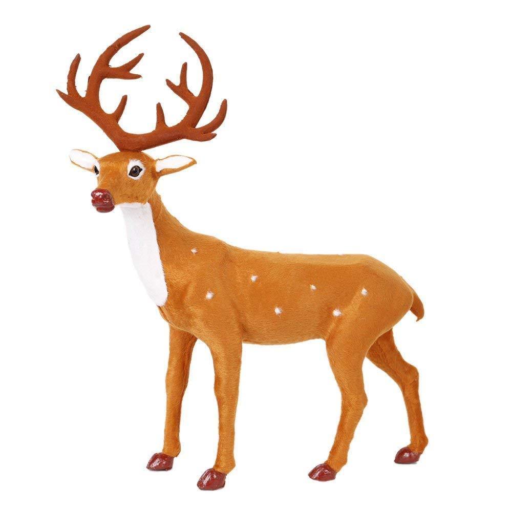 Bosonshop Craft Christmas Decoration Ornaments Simulation Christmas Reindeer for Home Festival Gift