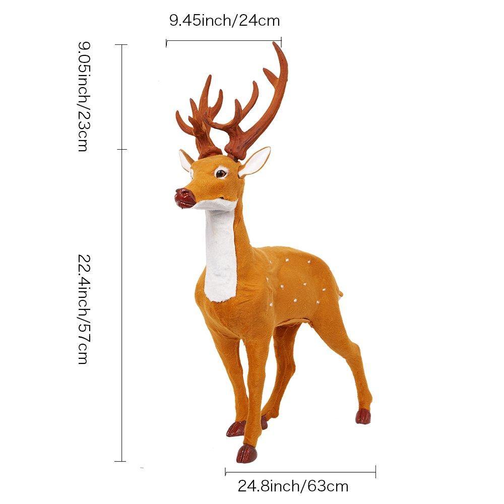 Bosonshop Craft Christmas Decoration Ornaments Simulation Christmas Reindeer for Home Festival Gift