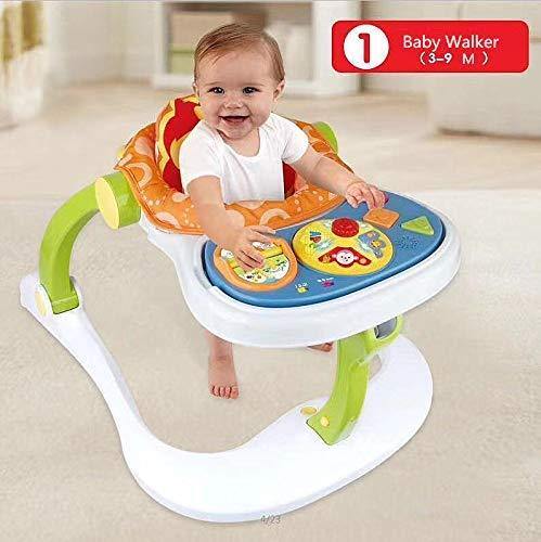 Baby Walker Stroller Sitting Posture Multi-Function Baby Stroller Game Car Dining Car Walker and Stroller, Blue - Bosonshop