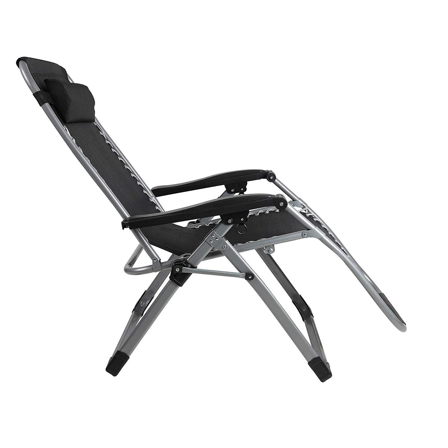 Bosonshop Adjustable Zero Gravity Lounge Chair Recliners for Patio, Black