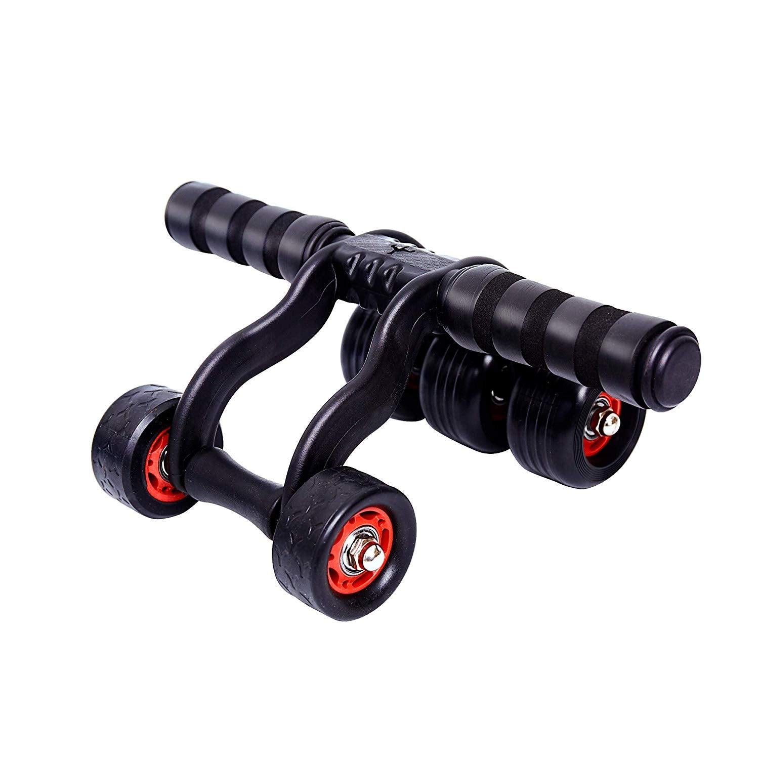 Bosonshop Black AB Wheel Roller with 5 Wheels for Home Gym