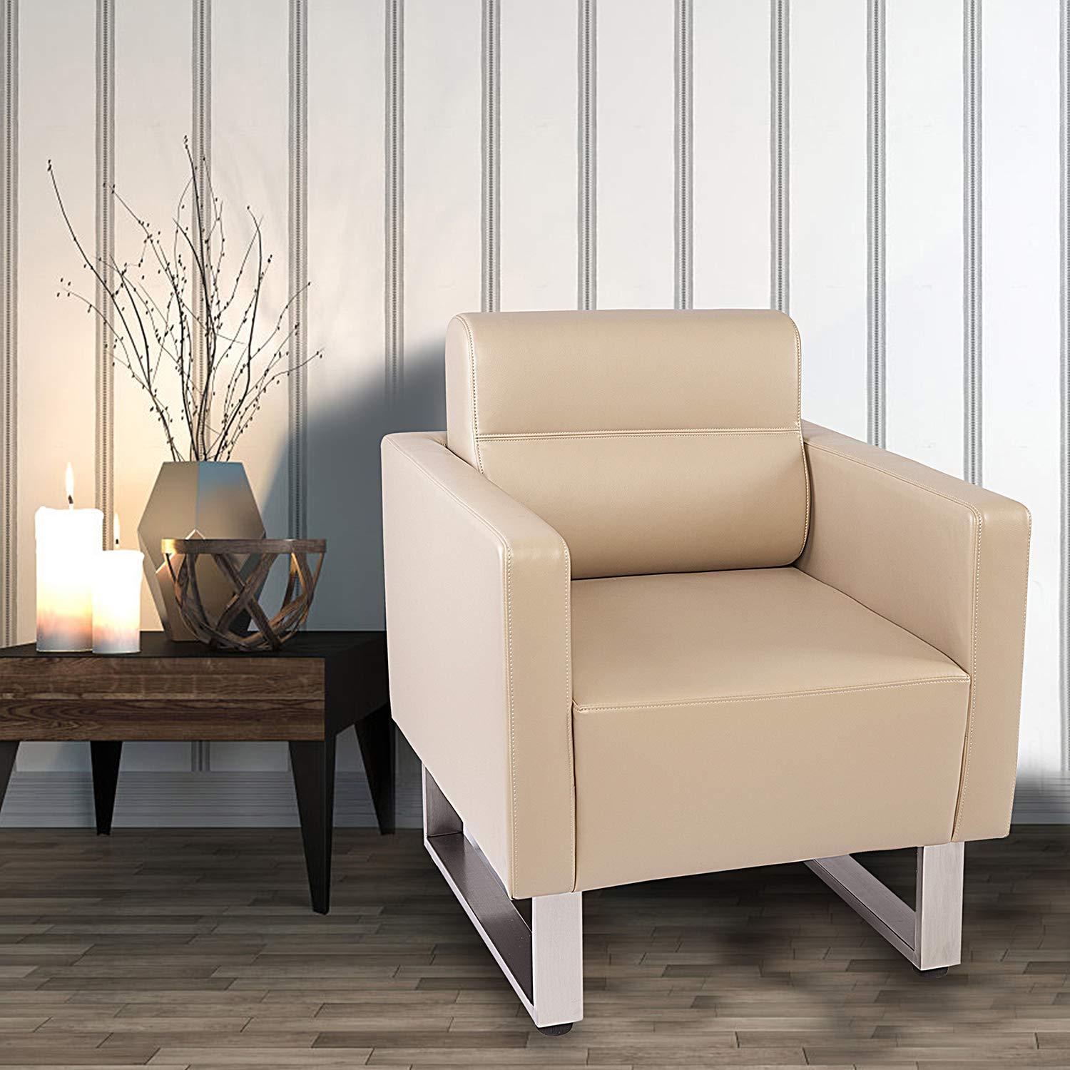 Bosonshop Arm Chair PU Leather Single Sofa Chair Furniture