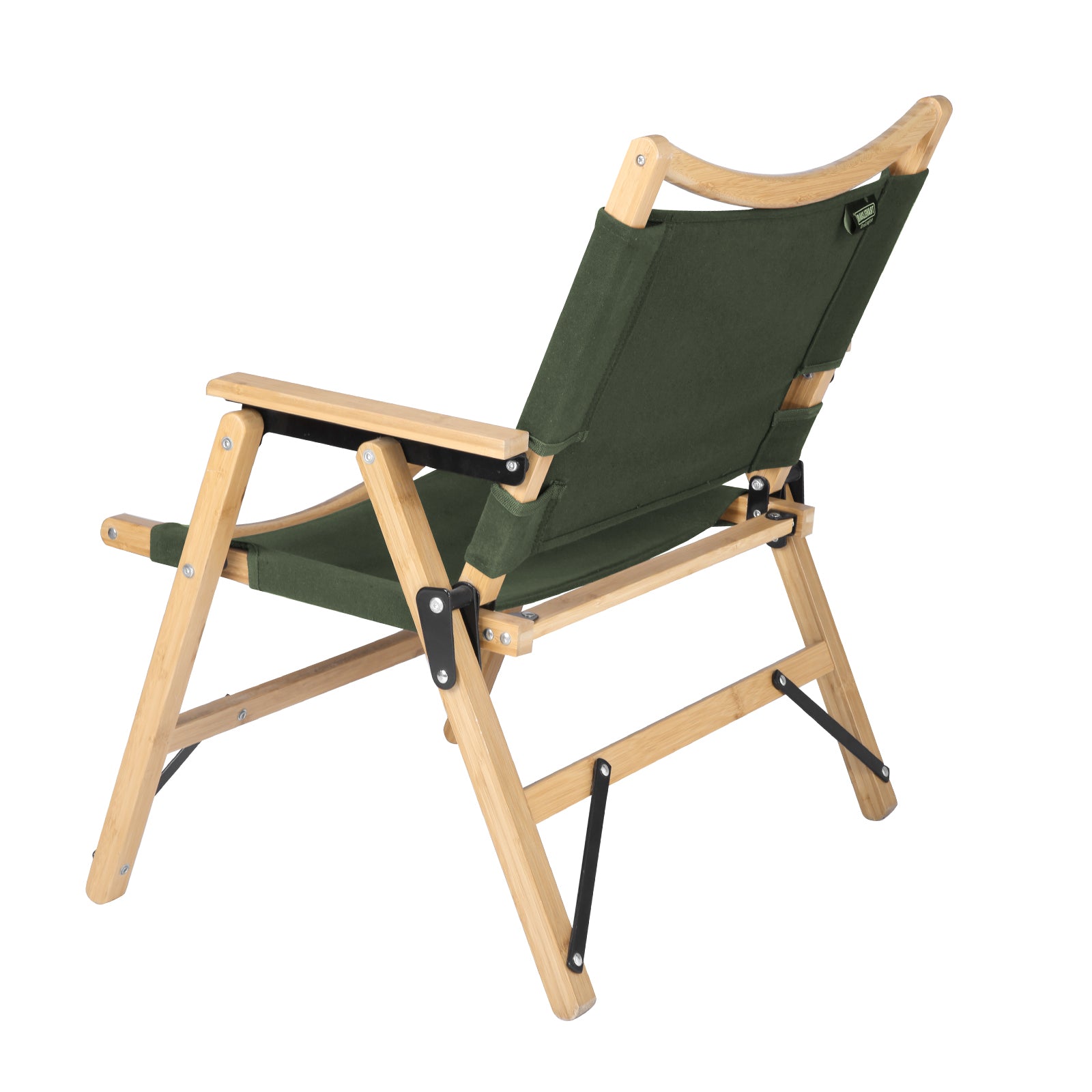 (Out of Stock) 2 Pack Foldable Portable Wooden Camping Chair for Adults Outdoor Leisure Chair with Storage Bag - Bosonshop