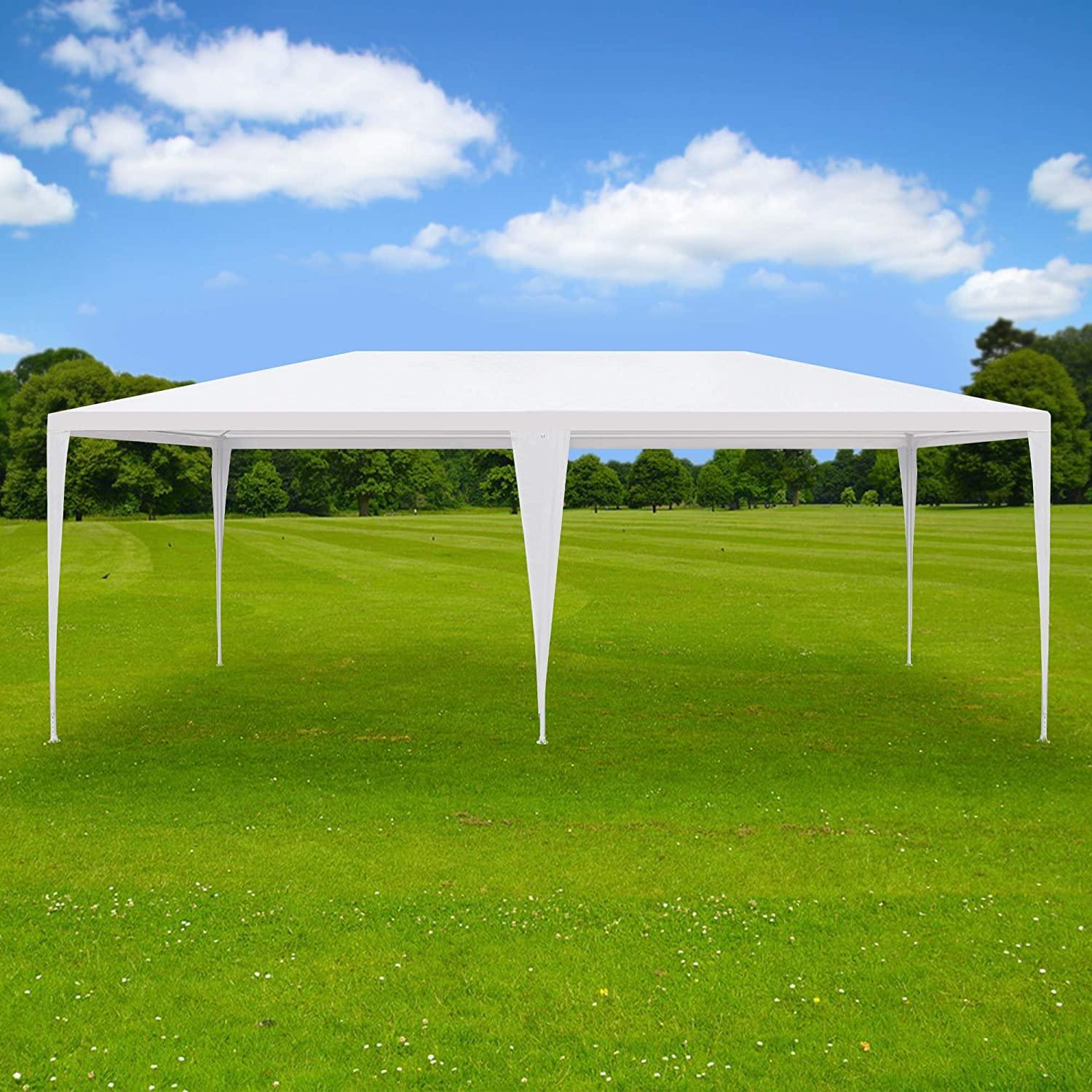 10'x20' Canopy Tent with 4 Sidewalls Wedding Party Large Gazebo Tent Outdoor Patio Yard Picnic BBQ Sun Shelter - Bosonshop