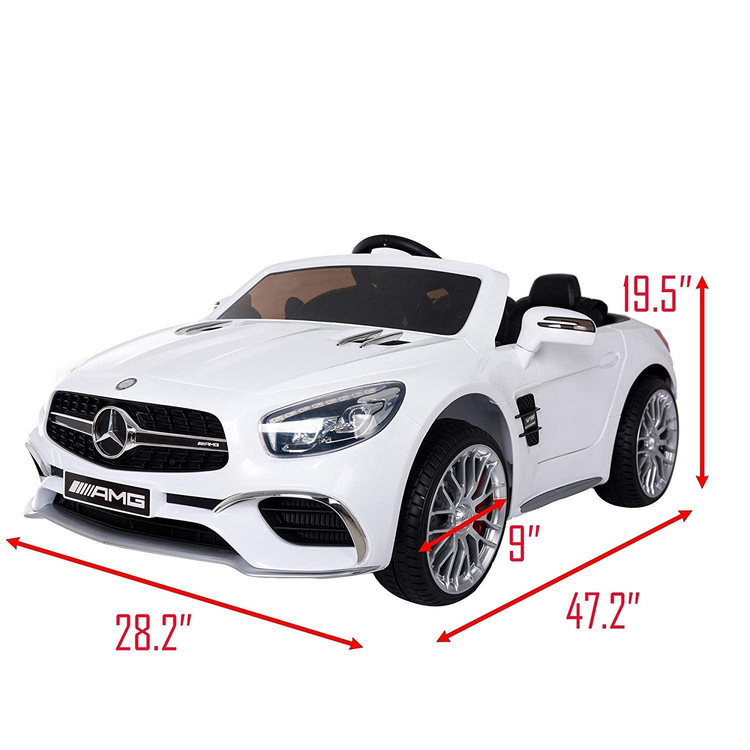 Bosonshop 12V Kids Electric Ride On Car with Remote Control, LED Lights & MP3 for Boys and Girls