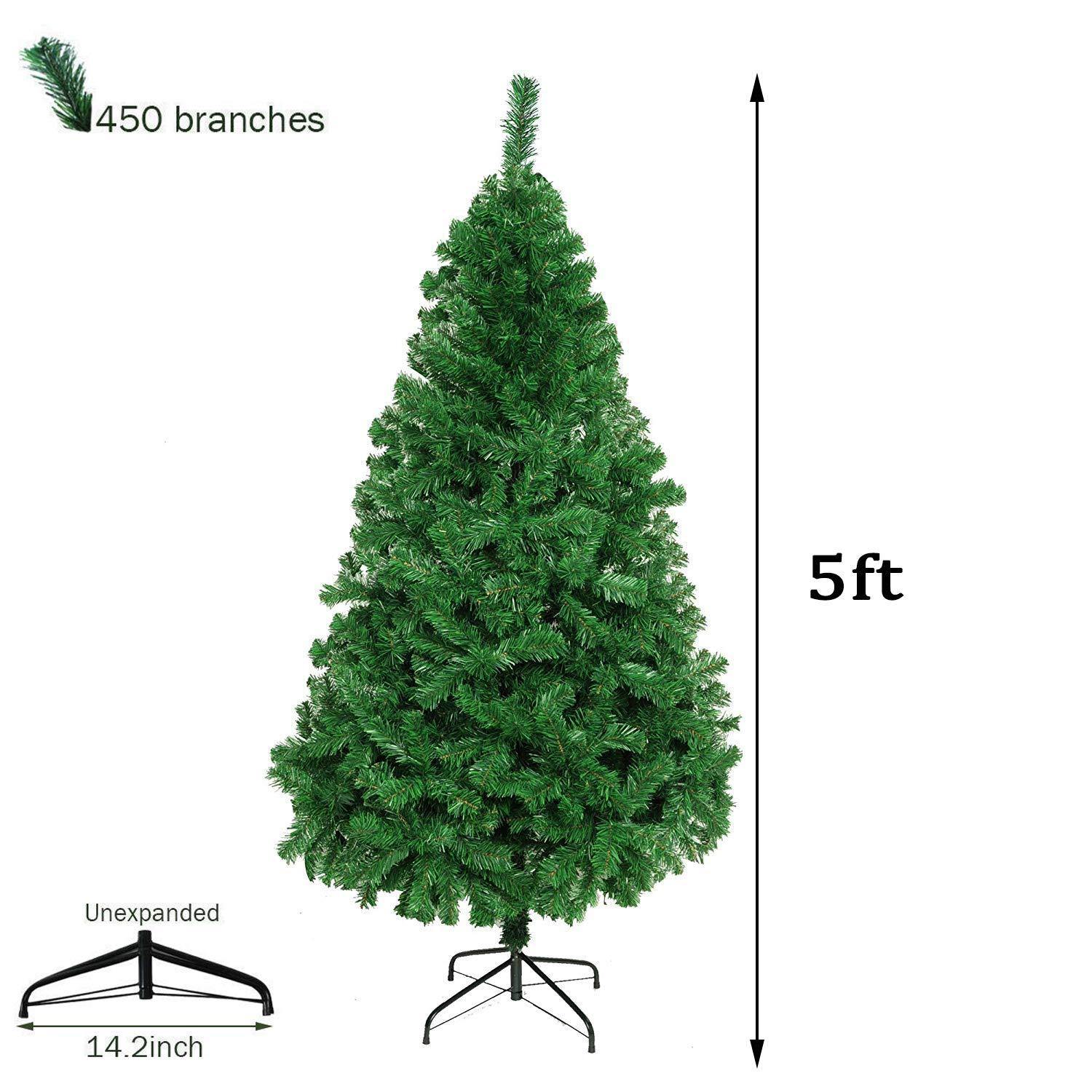 Bosonshop 5 Ft Christmas Tree 450 Tips Decorate Pine Tree with Light and Free Decoration Gift