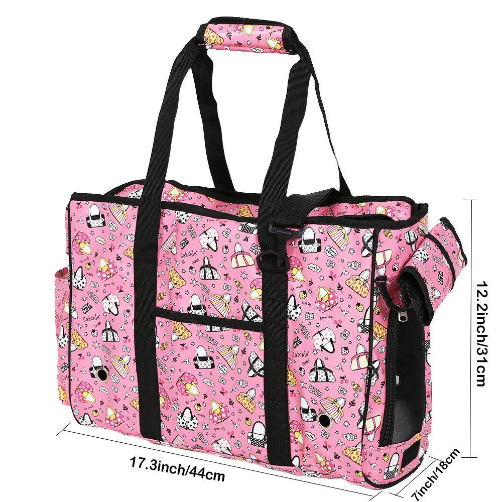 Bosonshop Pet Carrier Shoulder Bag Handbag for Pets, Pink