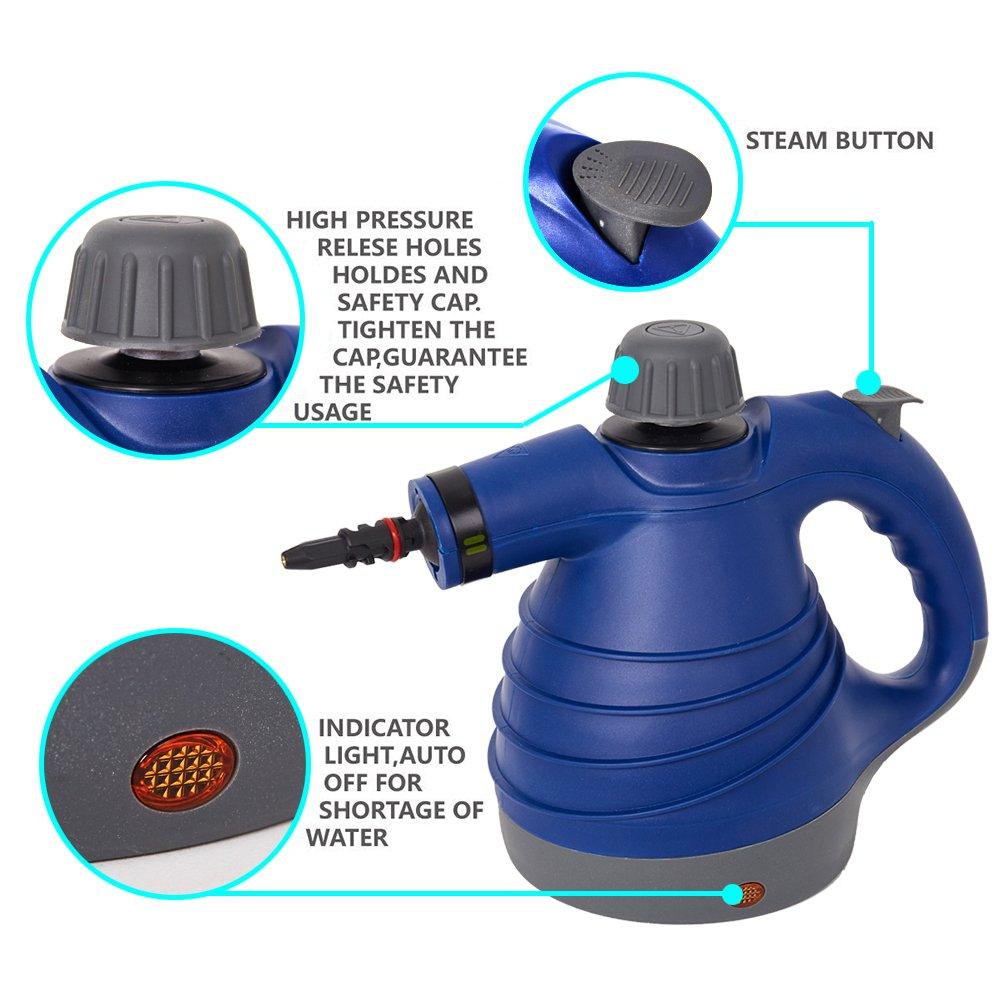 Bosonshop Multi-Purpose Pressurized Steam Cleaning Machine with 9-Piece Accessories