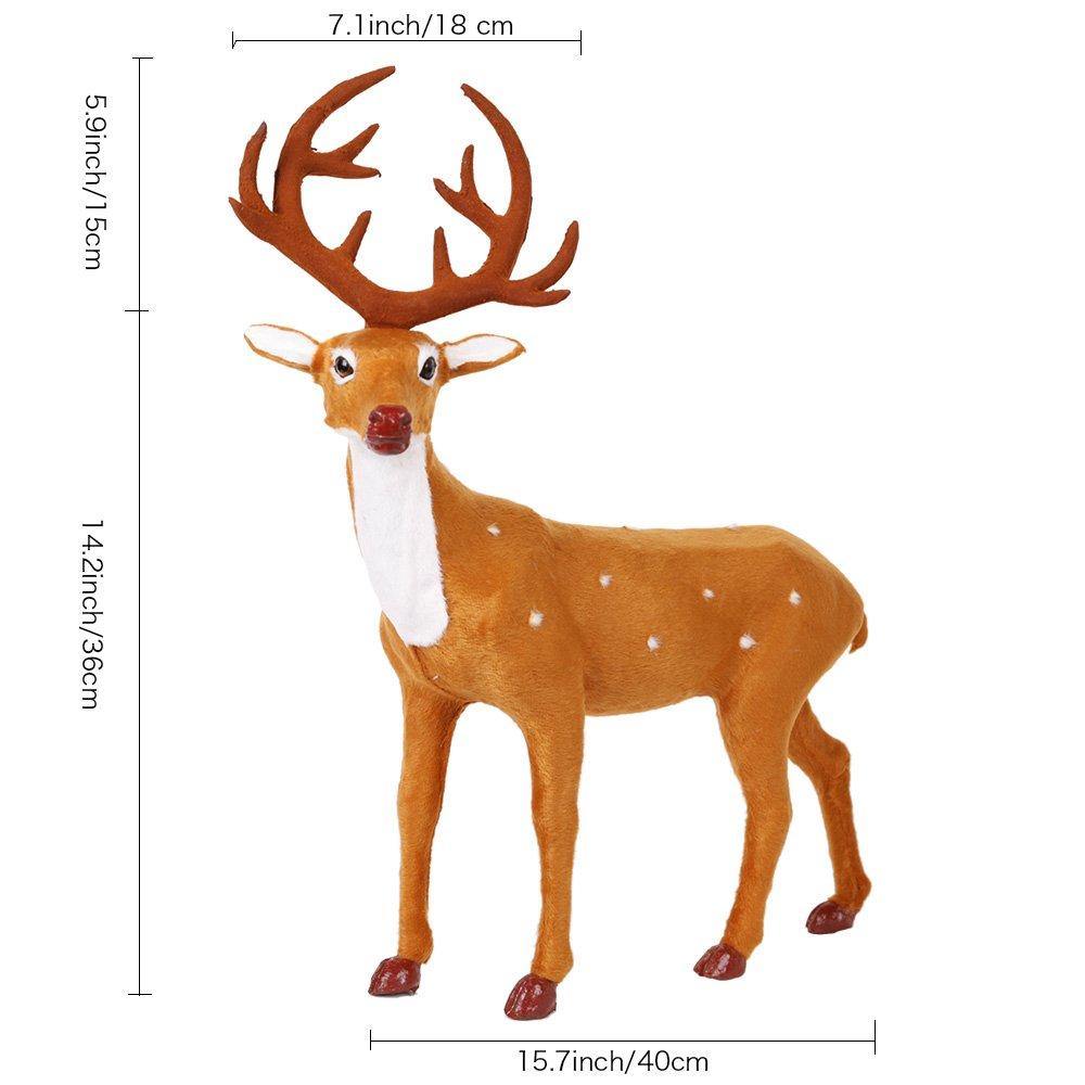 Bosonshop Craft Christmas Decoration Ornaments Simulation Christmas Reindeer for Home Festival Gift