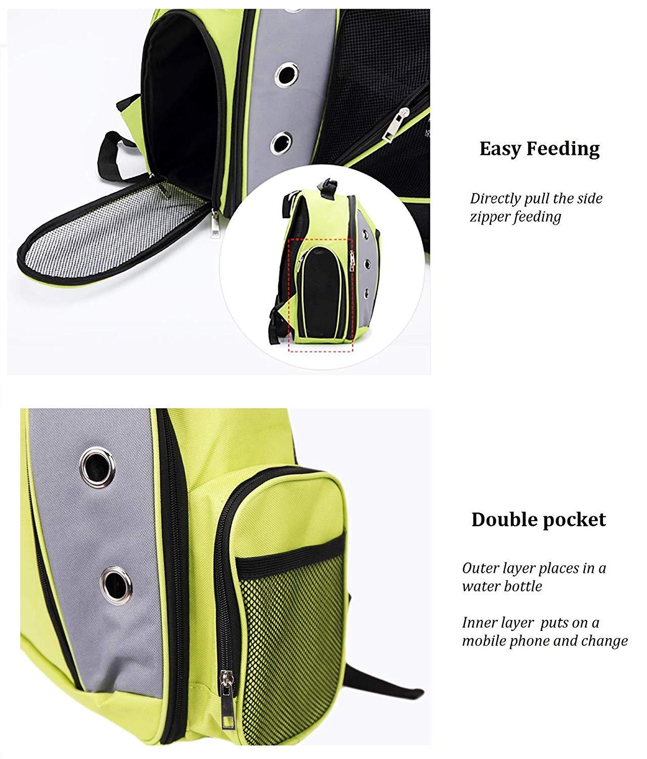 Bosonshop Breathable pet Carrier Backpack with fold-able Breathable mesh Window