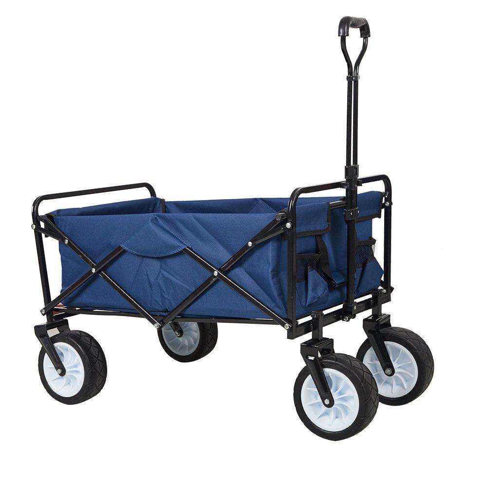 Bosonshop Collapsible Camping Wagon Garden Folding Utility Shopping Cart with Handle