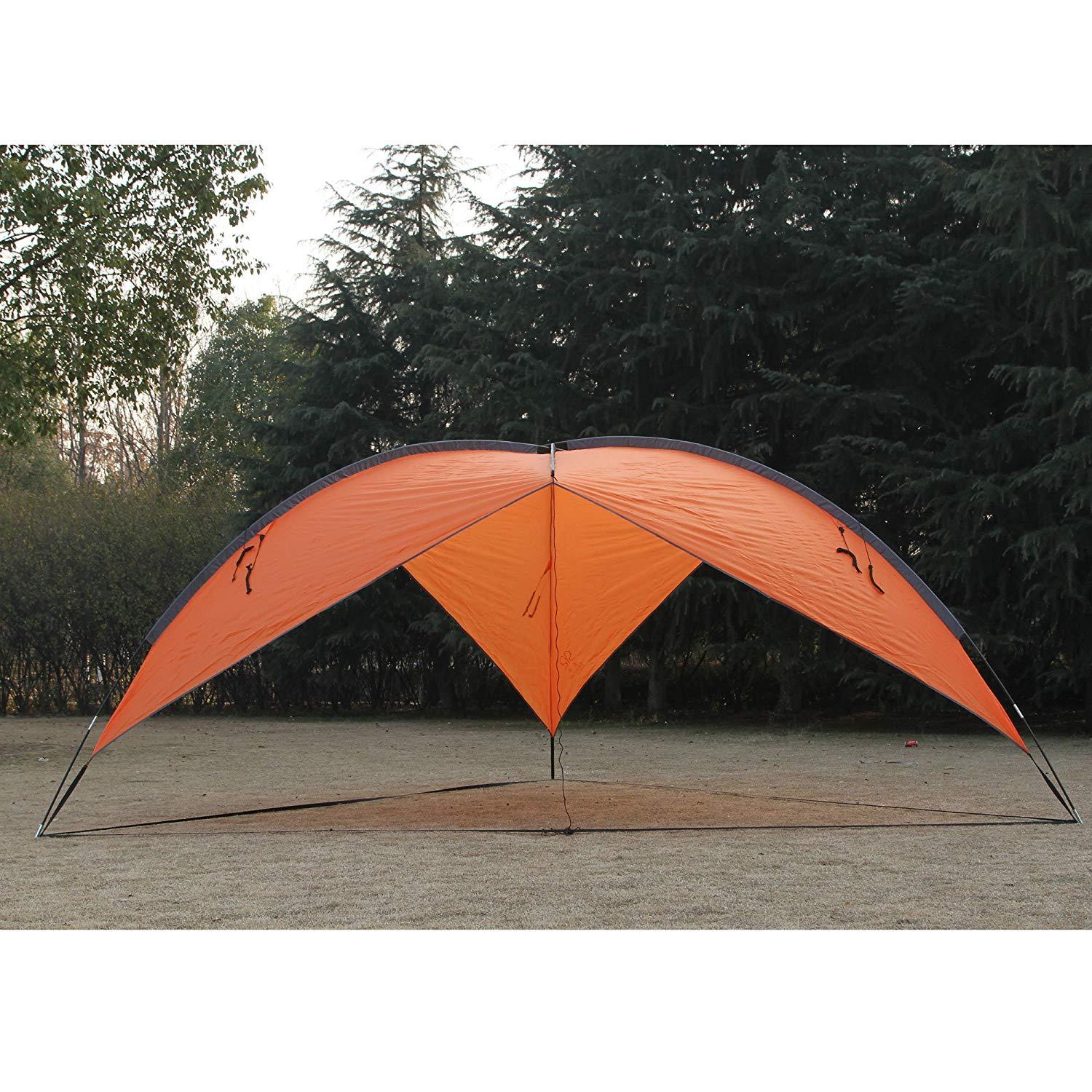 Bosonshop Large Canopy Tent Anti-UV Sun Shelter, Easy Setup, Orange