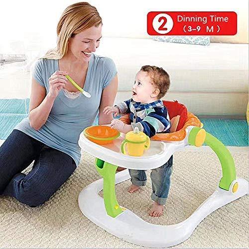 Baby Walker Stroller Sitting Posture Multi-Function Baby Stroller Game Car Dining Car Walker and Stroller, Blue - Bosonshop