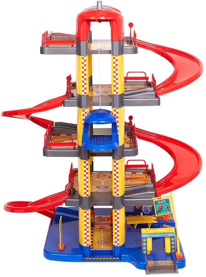 (Out of Stock) Super Parking Garage Playset Includes 6 Cars for Toddlers - Bosonshop