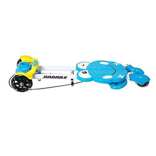 Bosonshop Children Kickboard Push Swing Scooter 4 Wheel Kick Scooter for Kids