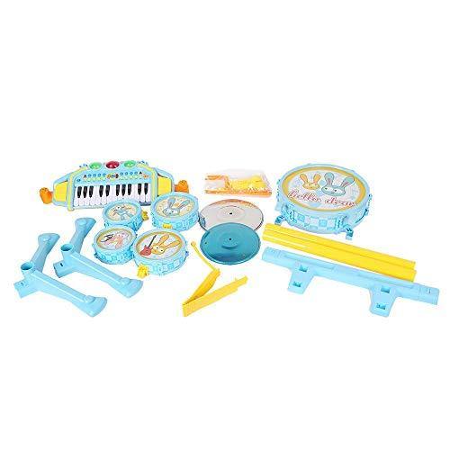 Bosonshop Kid's Musical Instrument Jazz Drum Play Set with 24 Keys Keyboard