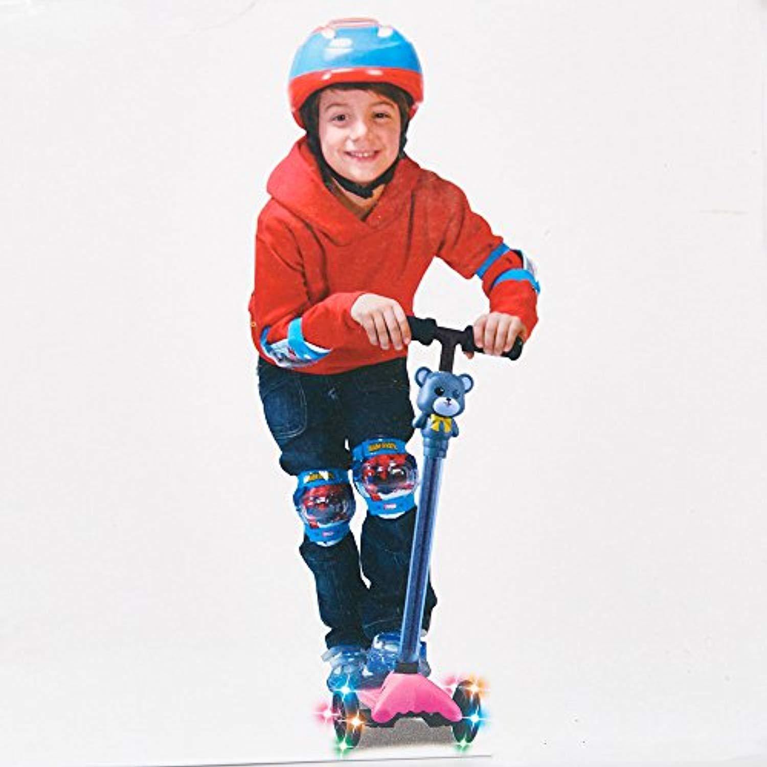 Bosonshop Kids Scooter with Removable Seat, 3 Wheel Kick Scooter with PU Flashing Wheels for Children Girls and Boys from 2 to 8 Years Old