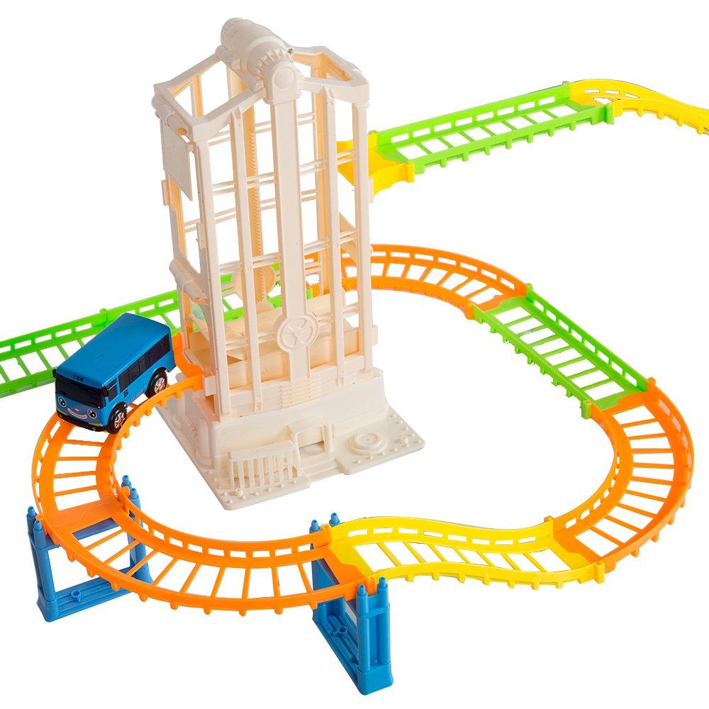 Bosonshop Car Race Track Train Tracks Set for Boys