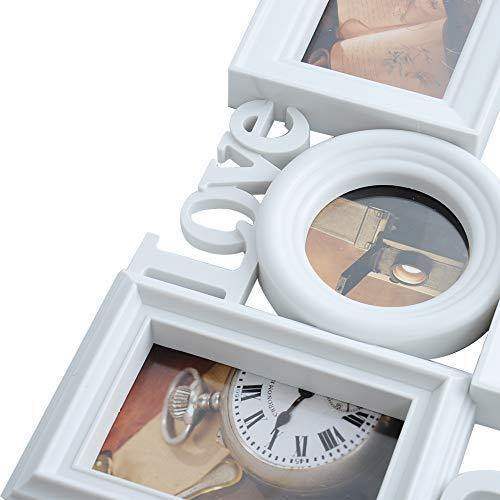 Bosonshop Collage Pictures Frames 7 Openings White Photo Holder with Glass Front for Family,27 X 14.5