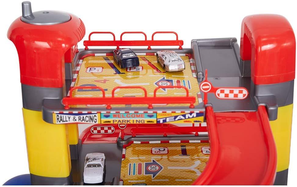 (Out of Stock) Super Parking Garage Playset Includes 6 Cars for Toddlers - Bosonshop