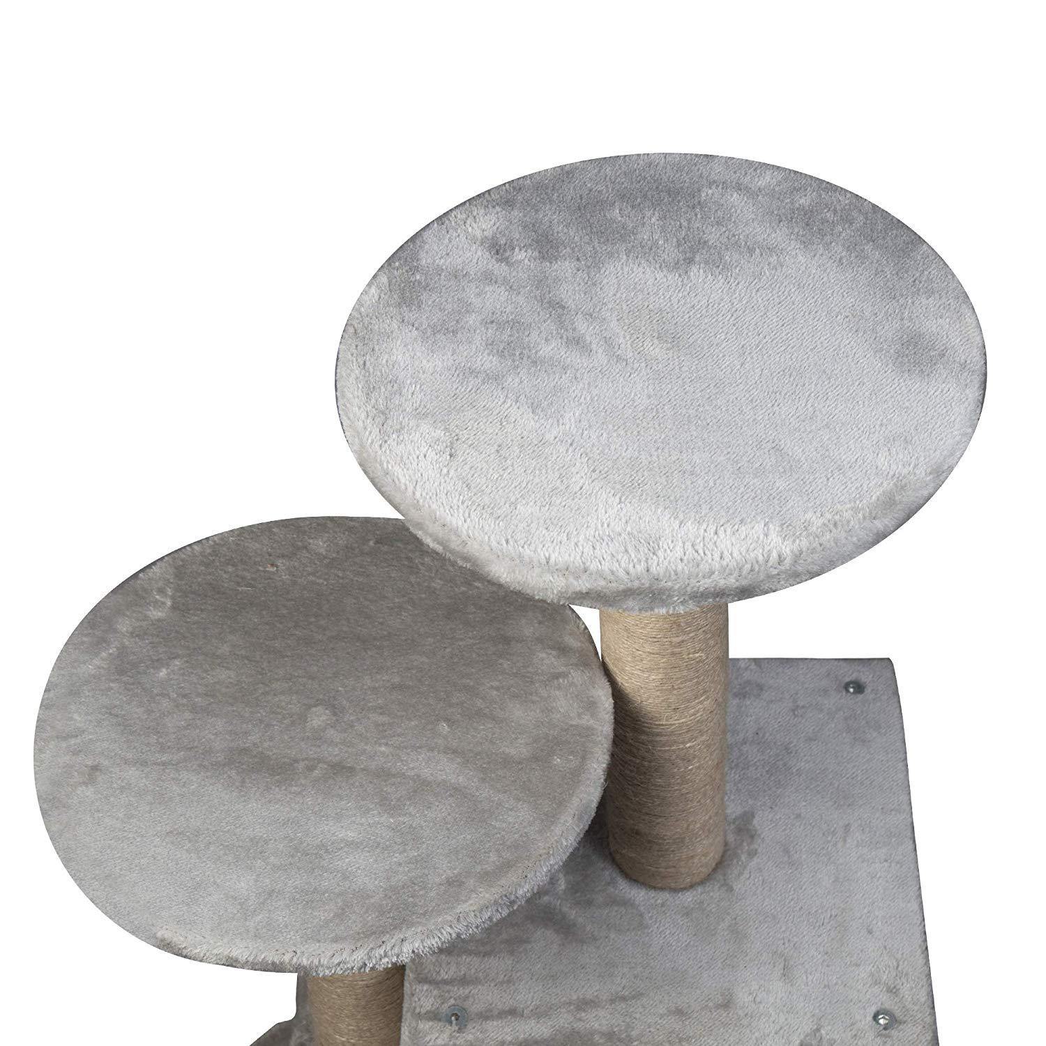 49.2” Mordern Cat Tree Tower - Grey - Bosonshop