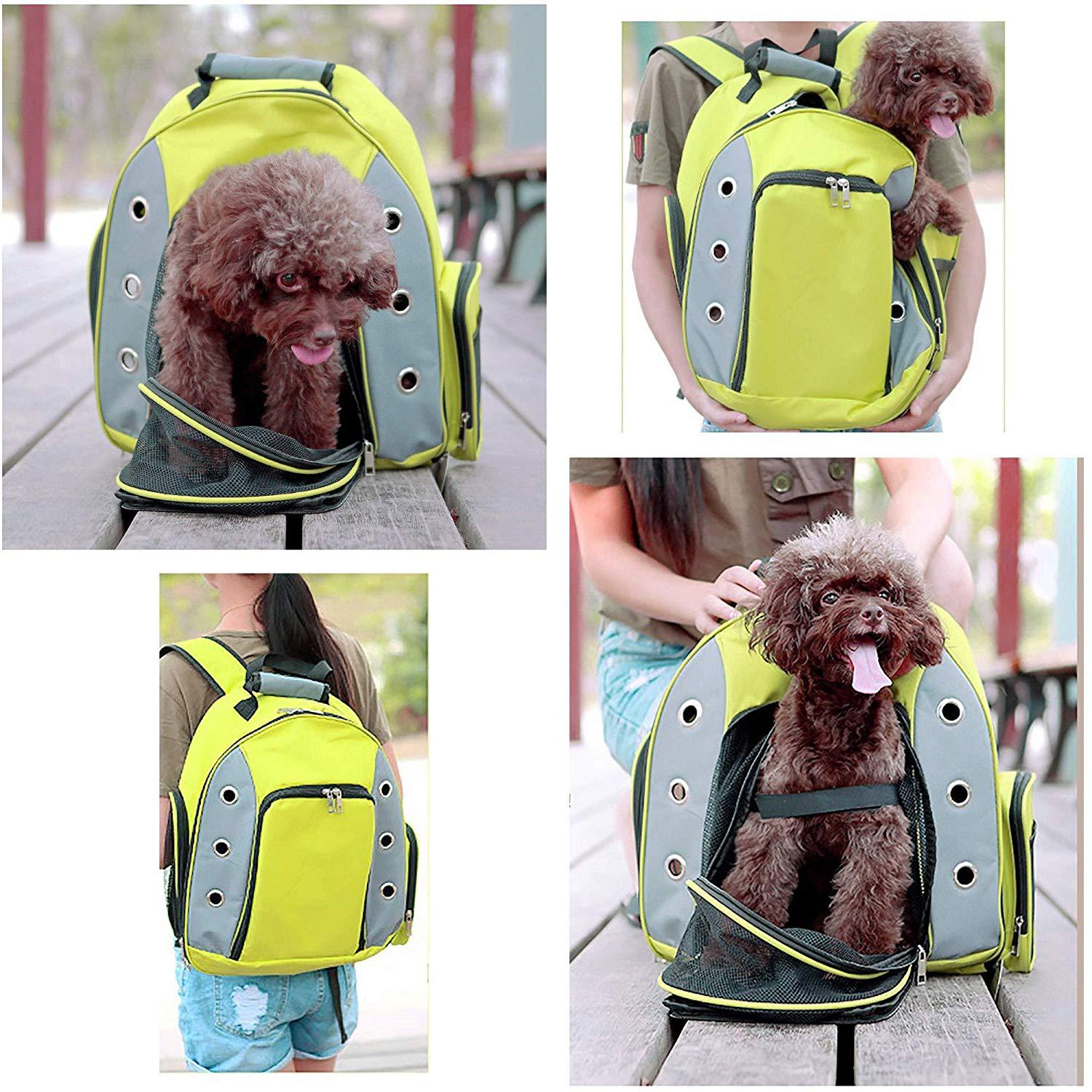 Bosonshop Breathable pet Carrier Backpack with fold-able Breathable mesh Window