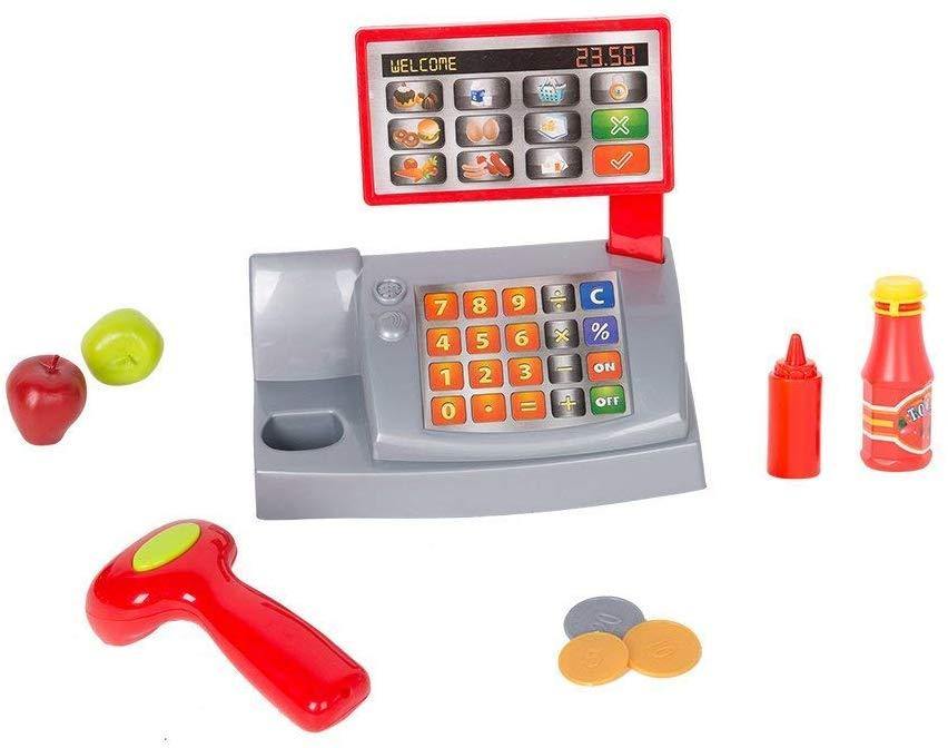 Kids Grocery Supermarket Shop Stand and Cash Register Play Set Toy - Bosonshop