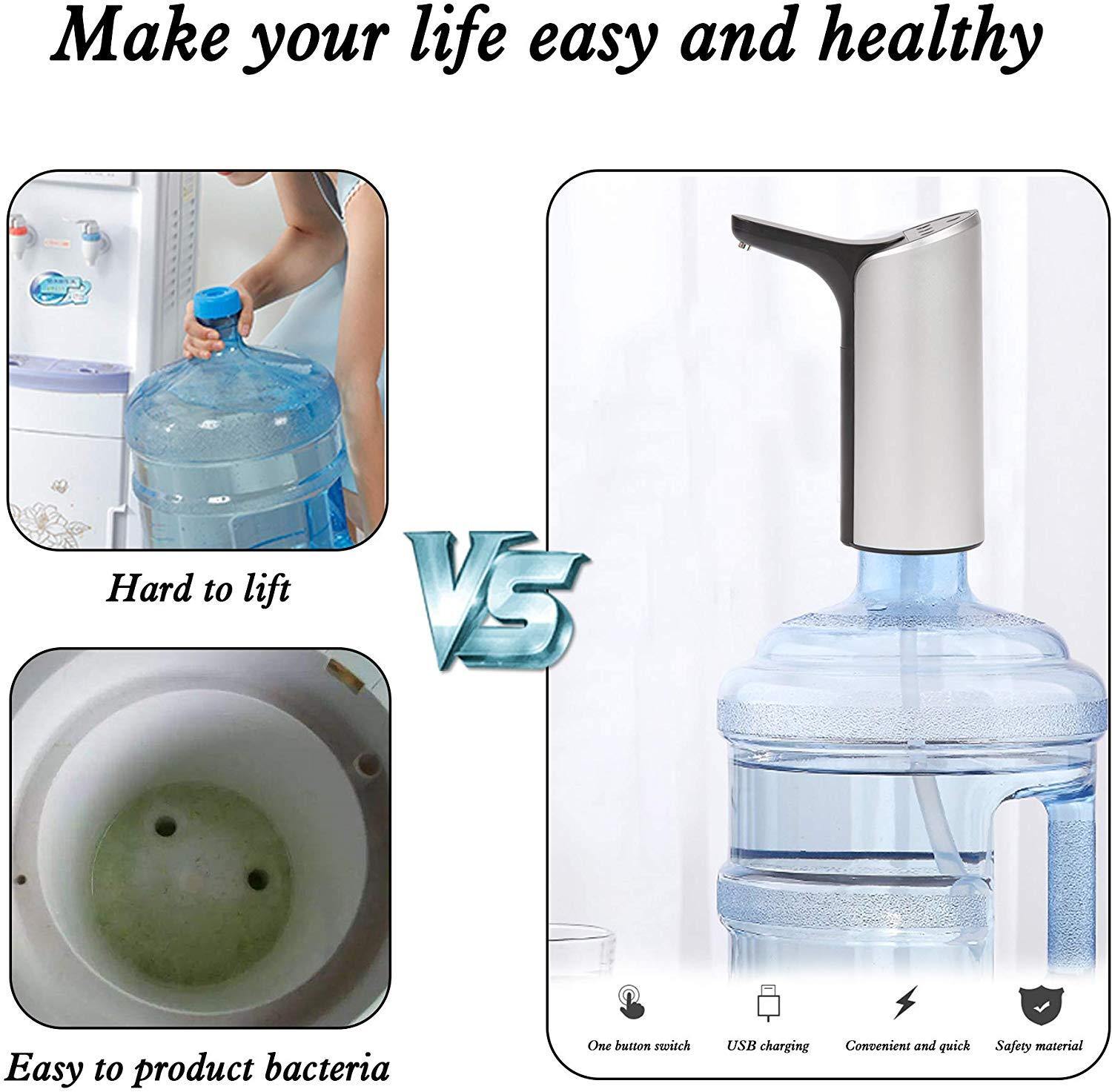 Water Bottle 4 Keys Portable Intelligent Water Bottle Pump Dispenser - Bosonshop