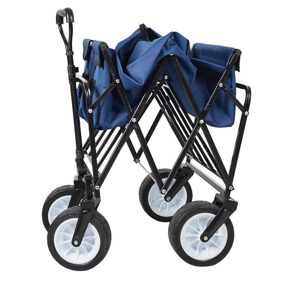 Bosonshop Collapsible Camping Wagon Garden Folding Utility Shopping Cart with Handle