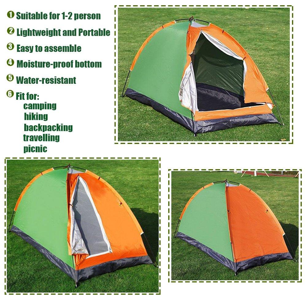 Bosonshop Outdoor Lightweight Portable Single Person Easy SetUp Tent with Carry Bag