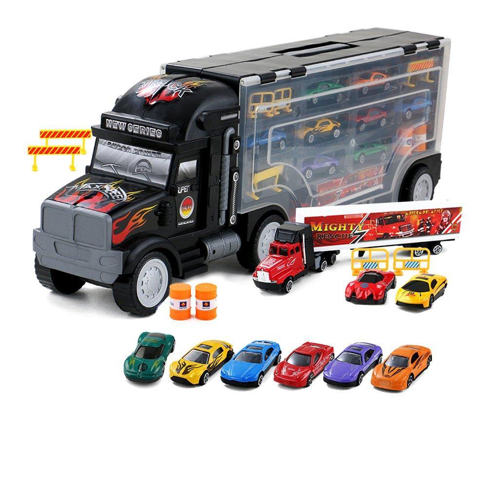 Bosonshop Transporter Vehicle with Die Cast Metal Truck Car