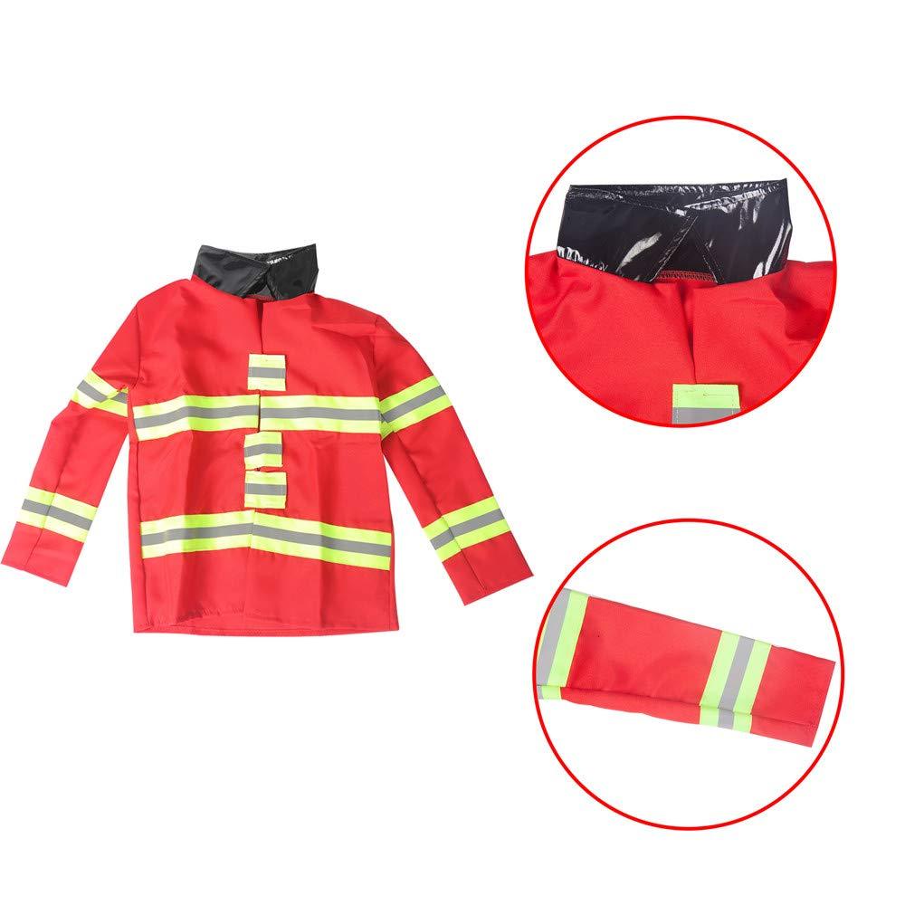 Kids Fireman Costume Toy for Kids with Complete Firefighter Accessories - Bosonshop