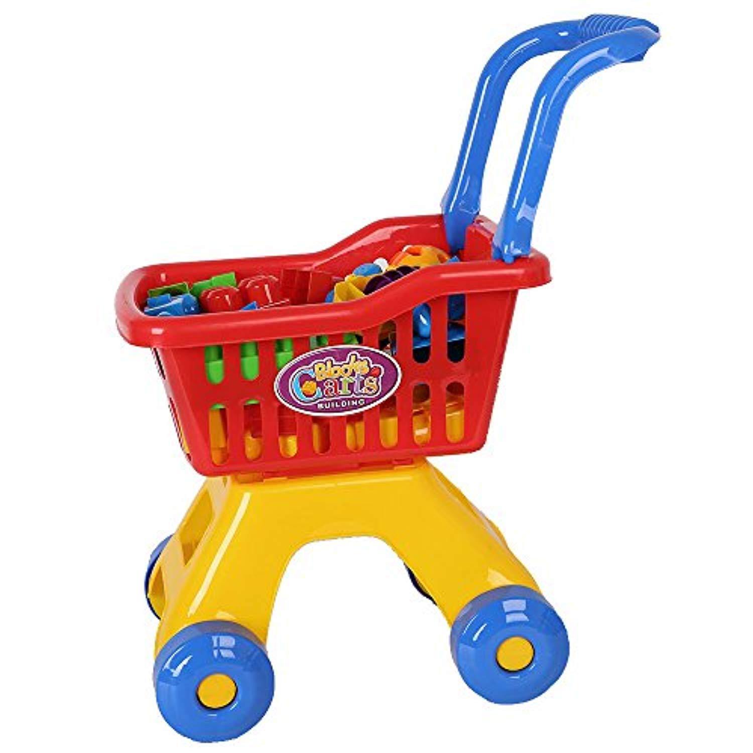 Bosonshop Shopping Cart for Kids Building Blocks Toy