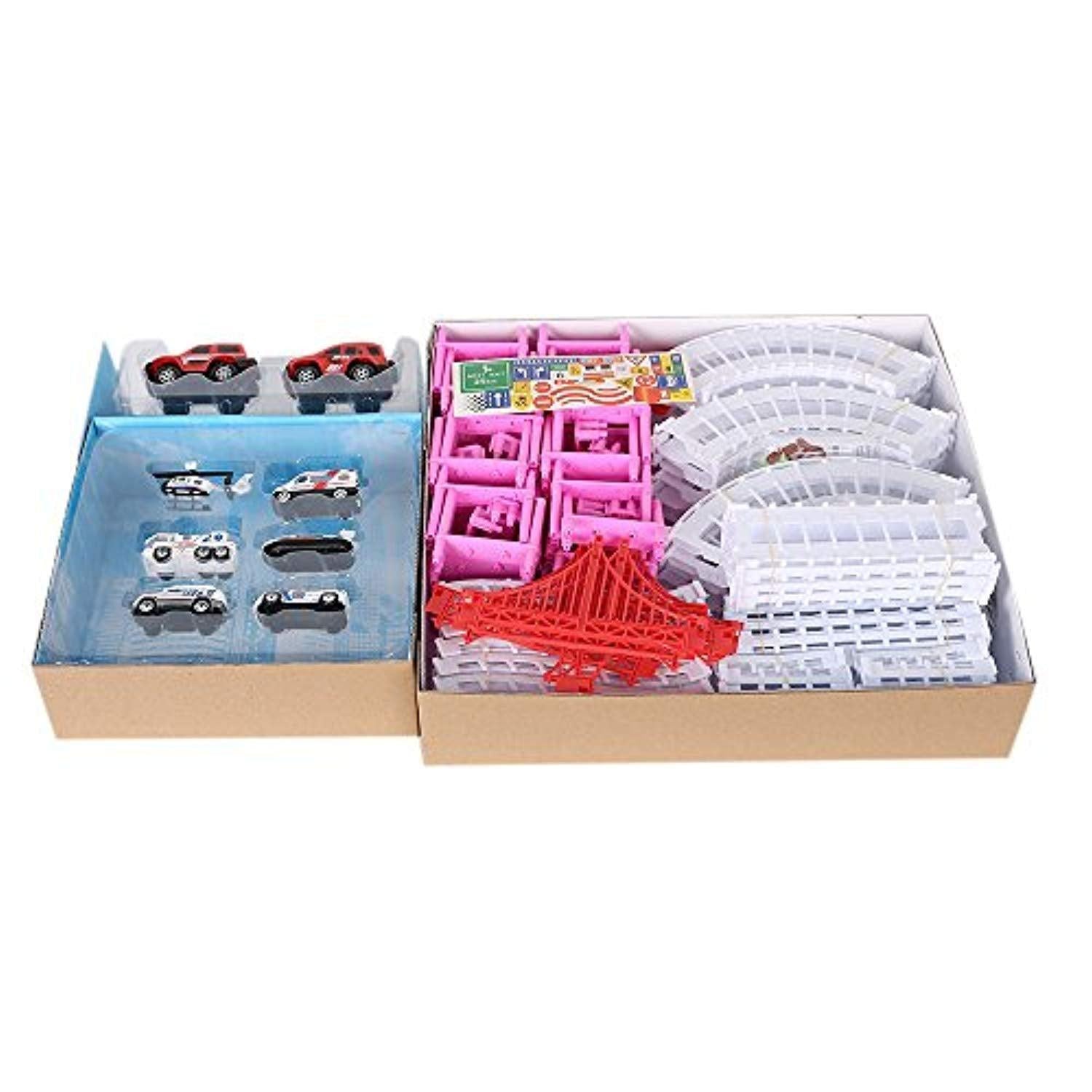 Bosonshop Metal Vehicle Car Track Game Play set