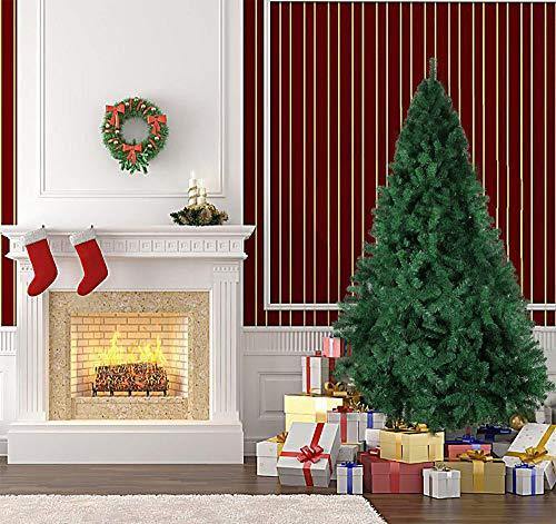 Bosonshop 6 Ft Artificial Christmas Tree Decorate Pine Tree W/Metal Legs Anti-dust Bag Green White