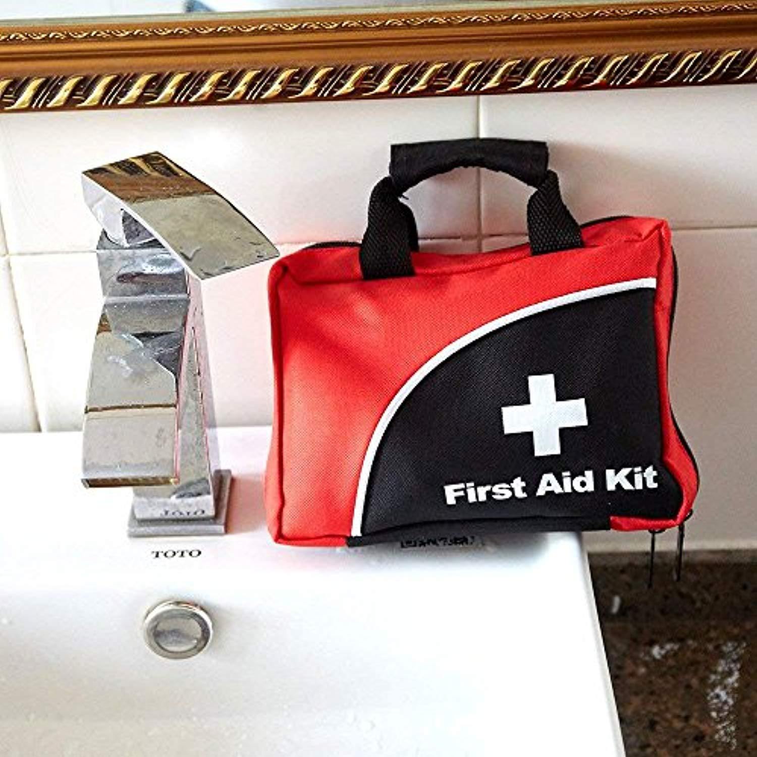 Bosonshop 110 Pieces FDA Approved First Aid Kit Compact Emergency Survival Kit Home School, Office