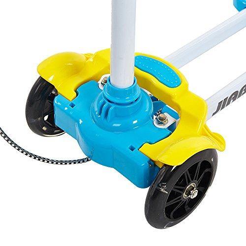 Bosonshop Children Kickboard Push Swing Scooter 4 Wheel Kick Scooter for Kids