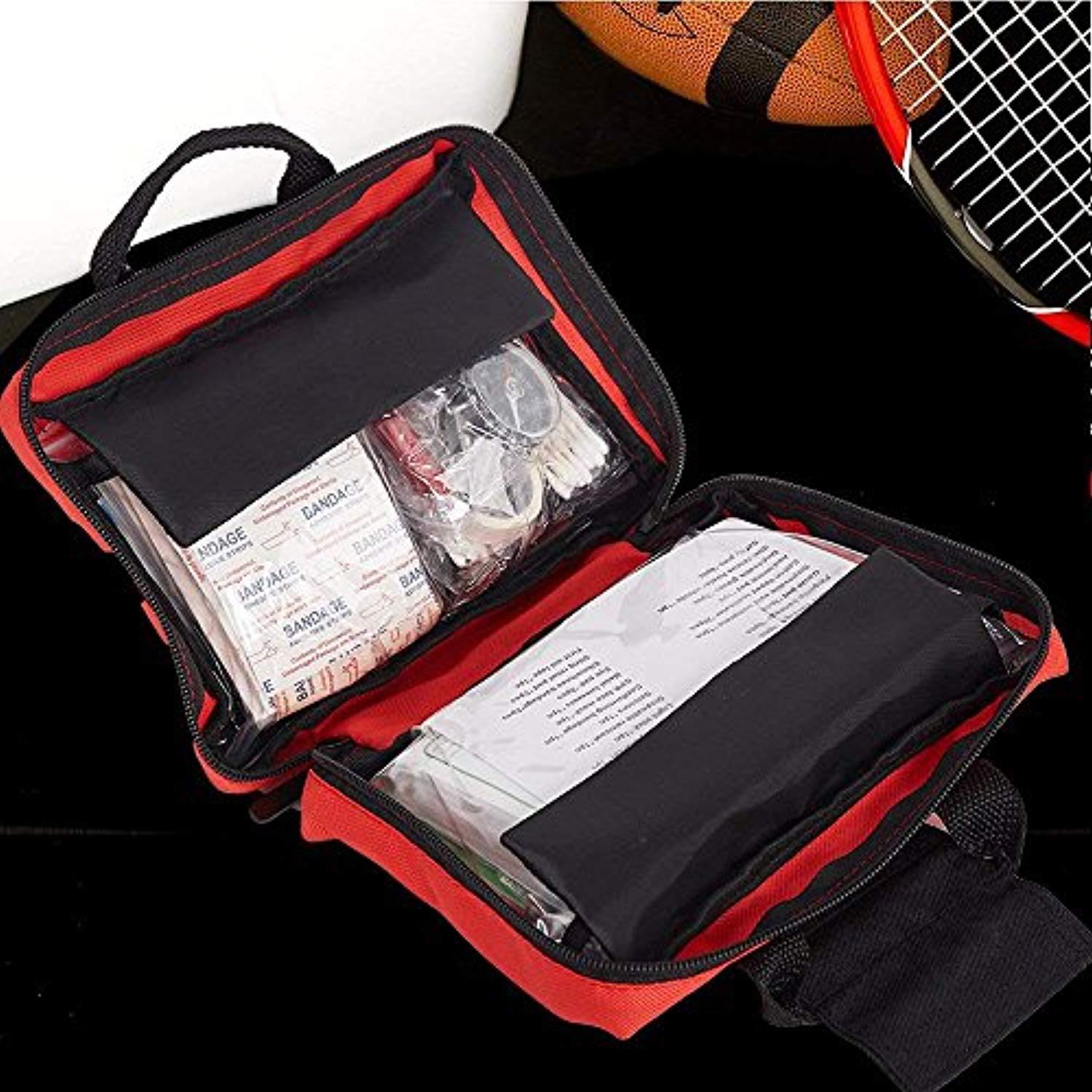 Bosonshop 110 Pieces FDA Approved First Aid Kit Compact Emergency Survival Kit Home School, Office