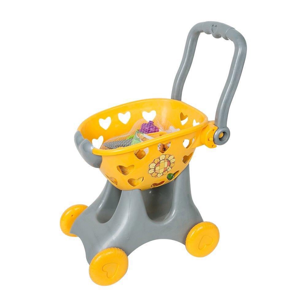 Bosonshop Shopping Cart Hand Basket Pretend Play Toy for Kids