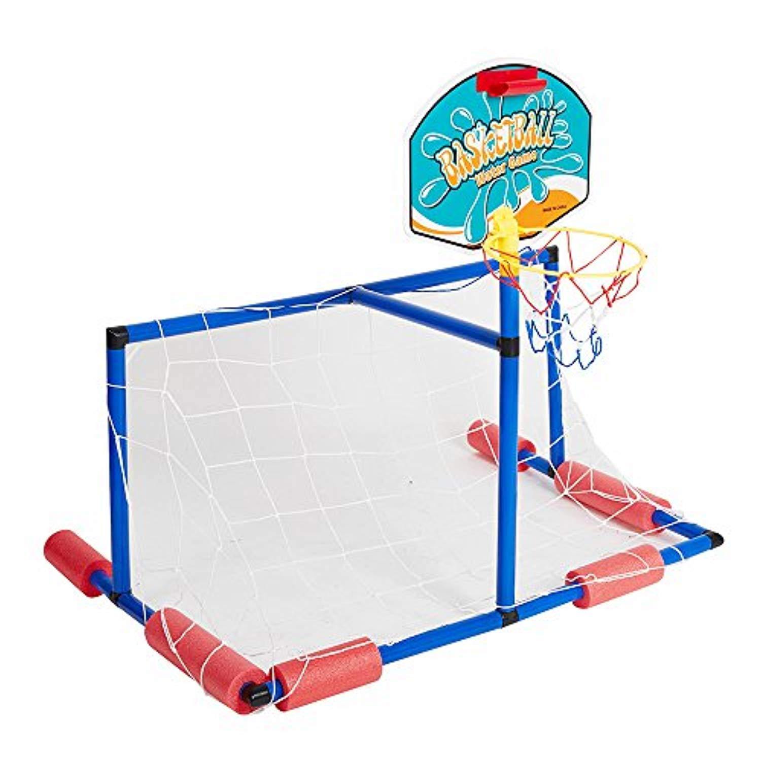 Bosonshop 2 in 1 Water Sport Game ,Water Polo with Basketball Stand for Play