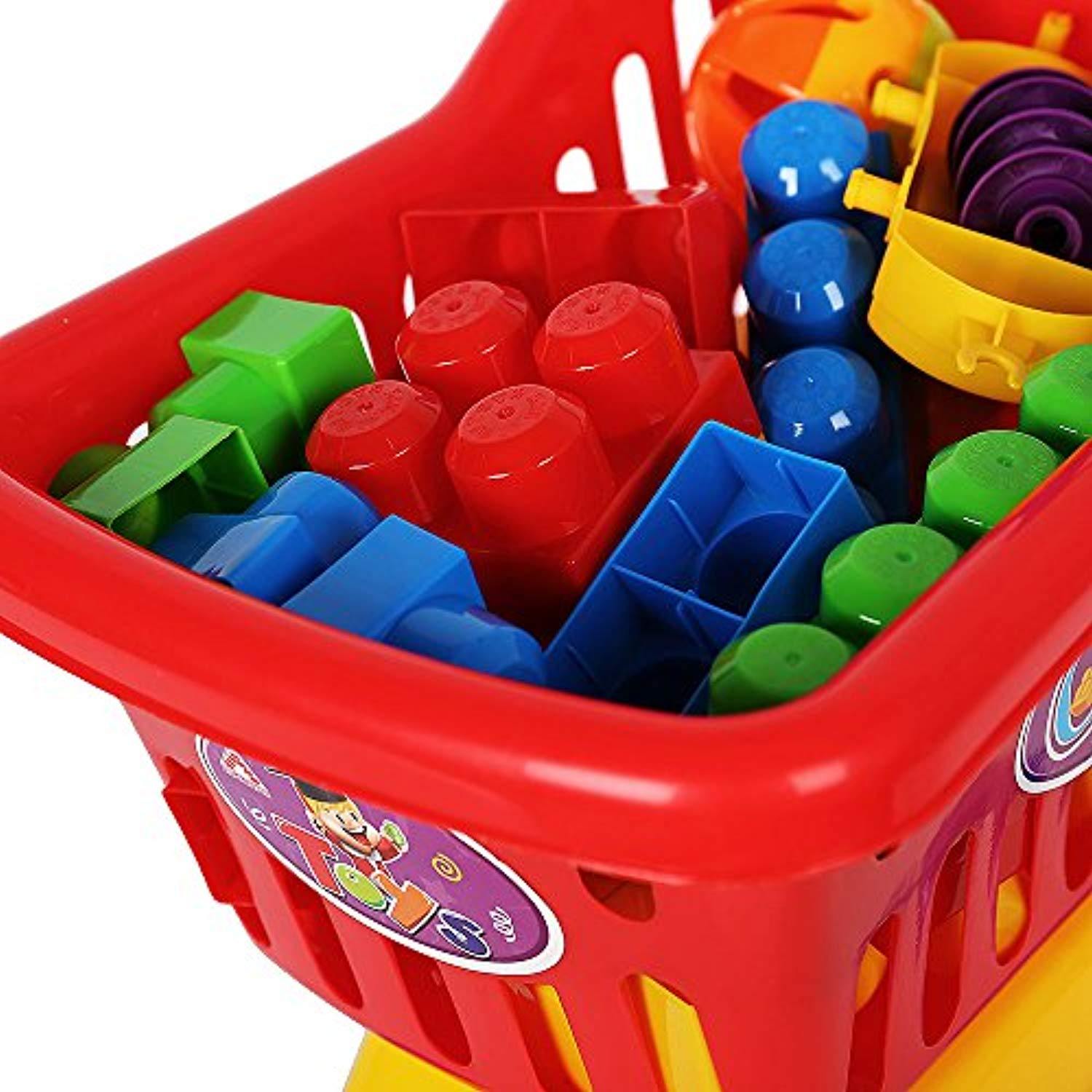 Bosonshop Shopping Cart for Kids Building Blocks Toy